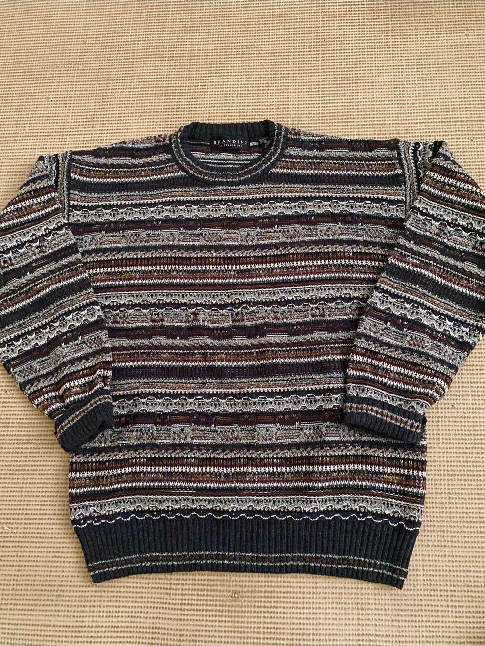Brandini Multicolor Striped Crewneck Sweater - Men's